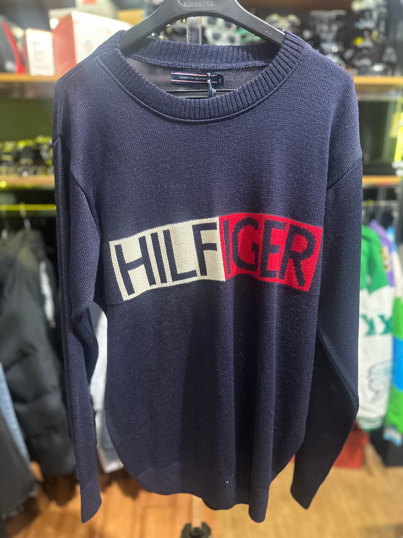 Suéter Tommy Hilfiger Azul/Vermelho - Pronta Entrega
