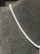 Corrente Riviera Cravejada Pingente Cruz Em Zicornia Cubica Prata - Pronta Entrega