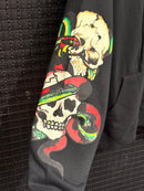 Jaqueta Moletom Ed Hardy Snake Skull Black - Pronta Entrega