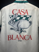 Conjunto Casablanca Tennis Club Seda Padronagem Monogramada Runner Rabbit - Pronta Entrega