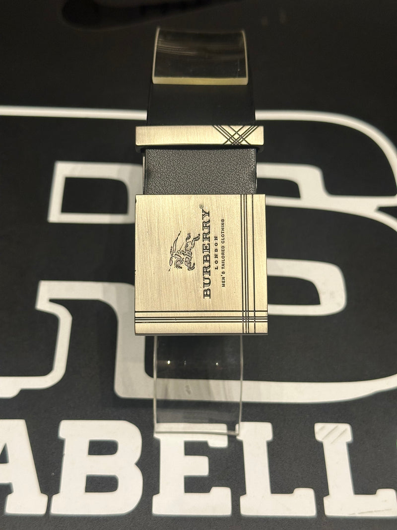 Cinto Burberry Black Fivela Silver 120 CM  - Pronta Entrega