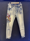 Calça Jeans Amiri Tiger Varsity - Pronta Entrega
