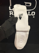 Meia Off White Cano Alto White - Pronta Entregal