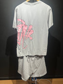 Conjunto Syna Camiseta + Short Gray/Pink - Pronta Entrega