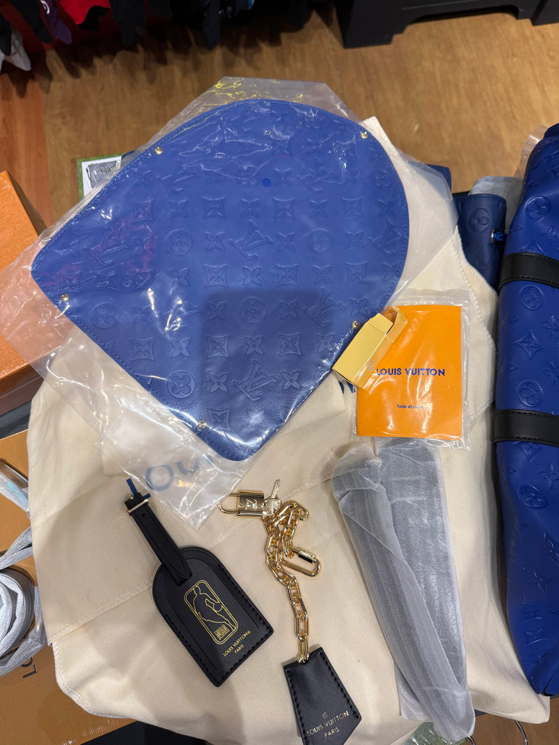 Louis Vuitton Keepall Bandouliere 55 NBA LV Blue Basketball Weekend Travel Bag - Encomenda