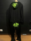 Conjunto Syna Moletom “Forgives Me” Black/Green - Pronta Entrega