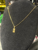 Corrente Banhada Pingente Cruz 25 CM - Pronta Entrega