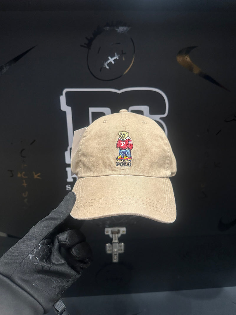 Boné Aba Curva Polo Ralph Lauren Red Bear Bege - Pronta Entrega