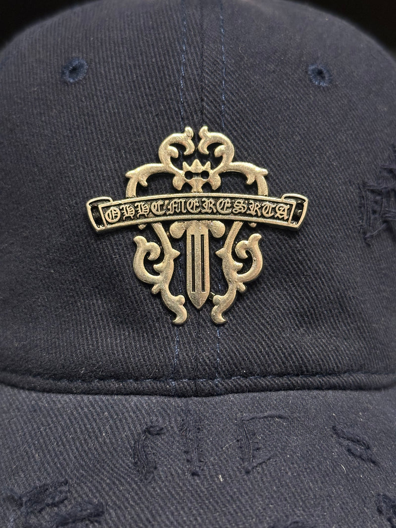 Boné Aba Curva Chrome Hearts Triple Cruz Azul - Pronta Entrega