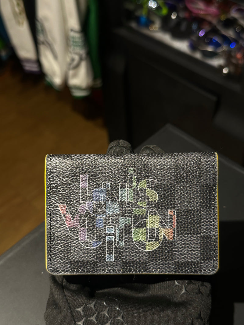 Carteira Louis Vuitton Damier Graphite Link Yellow Lining - Pronta Entrega