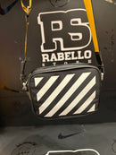 Bolsa Bag Off-White Cross Body Listas Industrial Blinder Preto - Pronta Entrega
