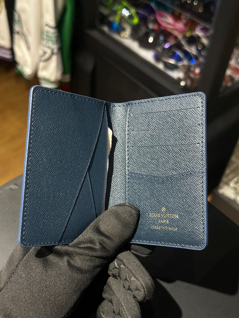 Carteira Louis Vuitton Pocket Organizer Blue - Pronta Entrega