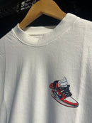 Camiseta Oversized Air Jordan Cartoon Branco - Pronta Entrega