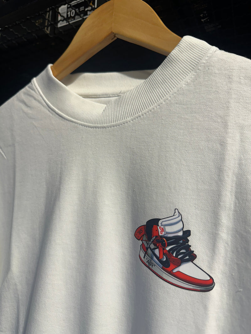 Camiseta Oversized Air Jordan Cartoon Branco - Pronta Entrega