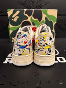 Tênis Bape Sta Low 'Paint Splatter - Ivory' - Pronta Entrega
