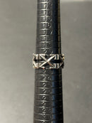 Anel Prata Off-White Ajustável - Pronta Entrega