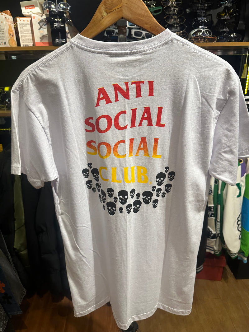 Camisa Anti Social Social Club Branca Skull - Pronta Entrega