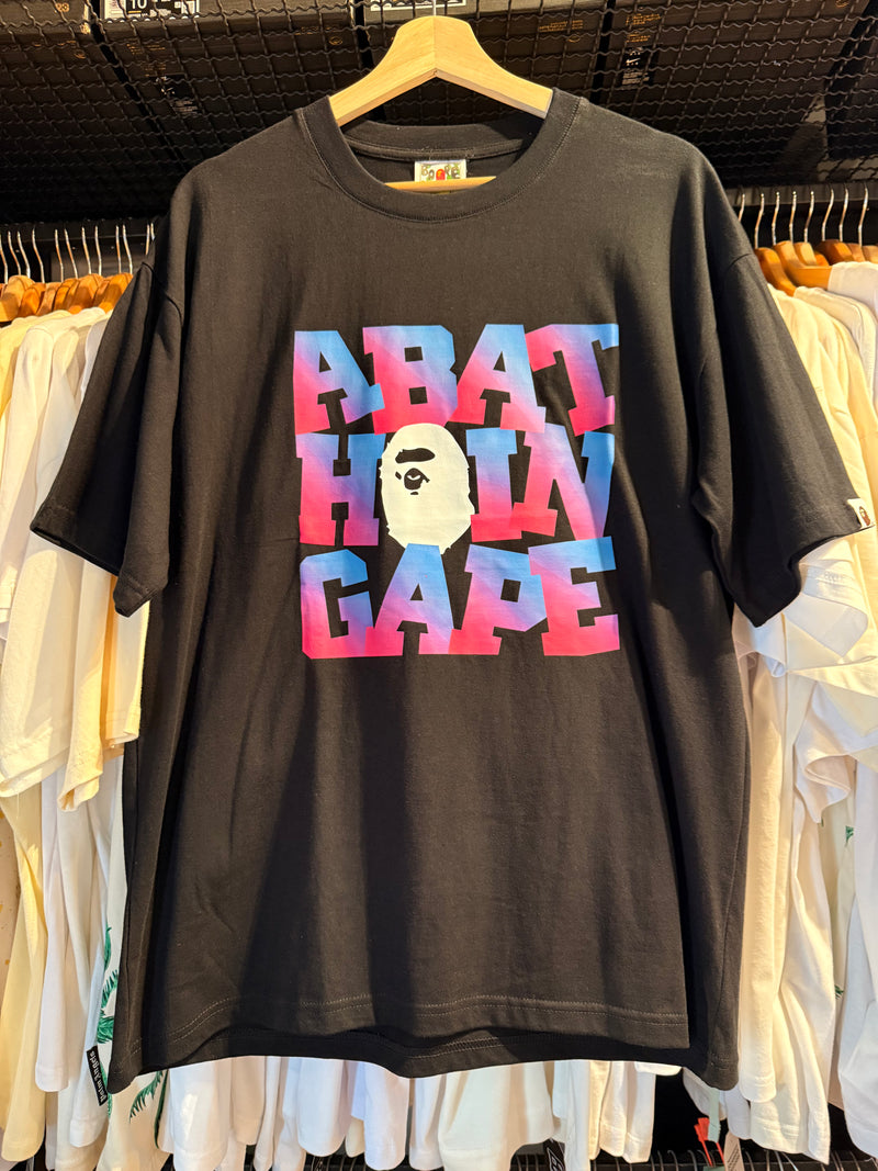 Camiseta BAPE ABAT HOW GAPE Preta - Pronta Entrega