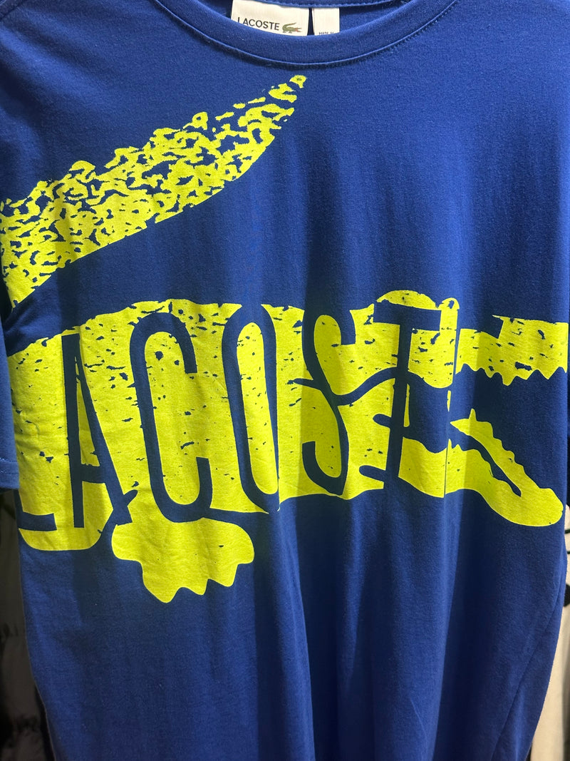 Camisa Lacoste Azul Logo Croc Green - Pronta Entrega