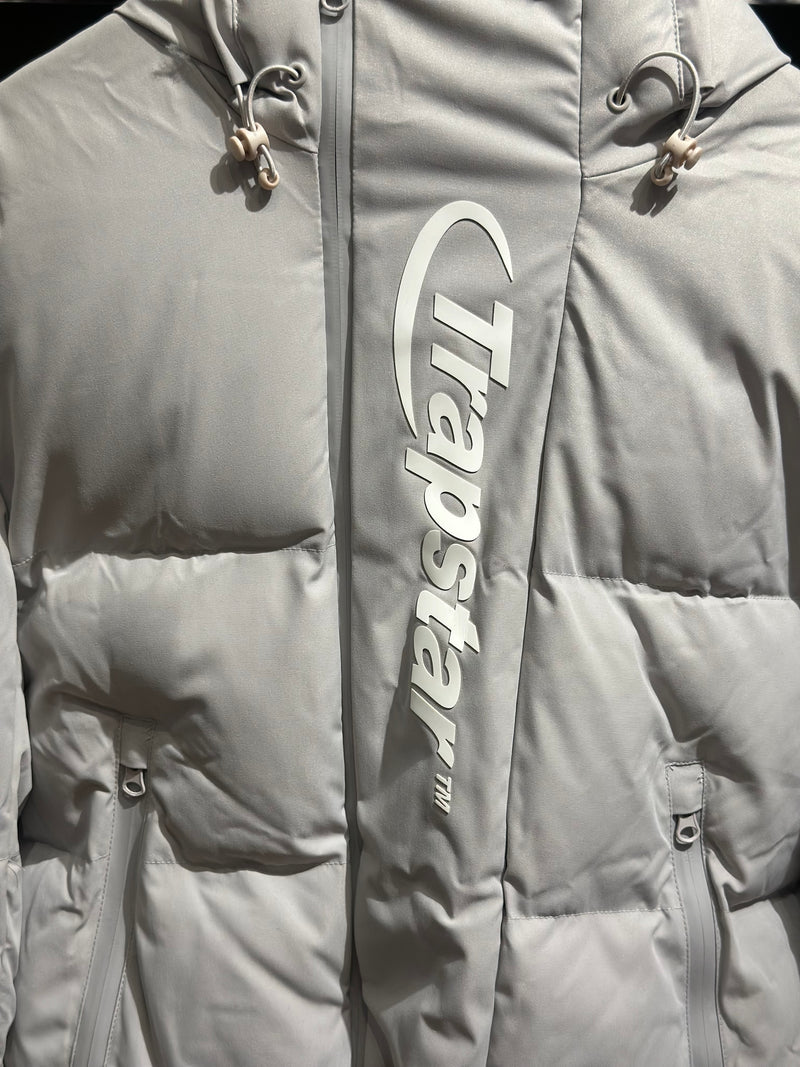 Jaqueta Puffer Trapstar “It’s a Secret” Cinza Claro - Pronta Entrega