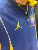 Conjunto Tracksuit Jordan Brasil Azul Amarelo 2026/27 - Pronta Entrega