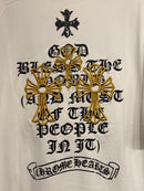 Camiseta Chrome Hearts Triple Cruz Gold White - Pronta Entrega
