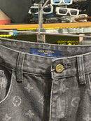 Calça Louis Vuitton Distressed Baggy Monogram Jeans - Pronta Entrega