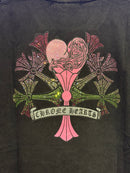 Camiseta Chrome Hearts “Pink Heart” Destonada - Pronta Entrega