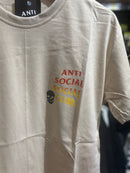 Camisa Anti Social Social Club Bege Skull - Pronta Entrega