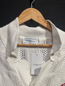 Conjunto Casablanca Crochê Camisa Manga Curta + Short White - Pronta Entrega