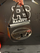 Bolsa Diesel Feminina 1DR Crossbody Couro Preto - Pronta Entrega