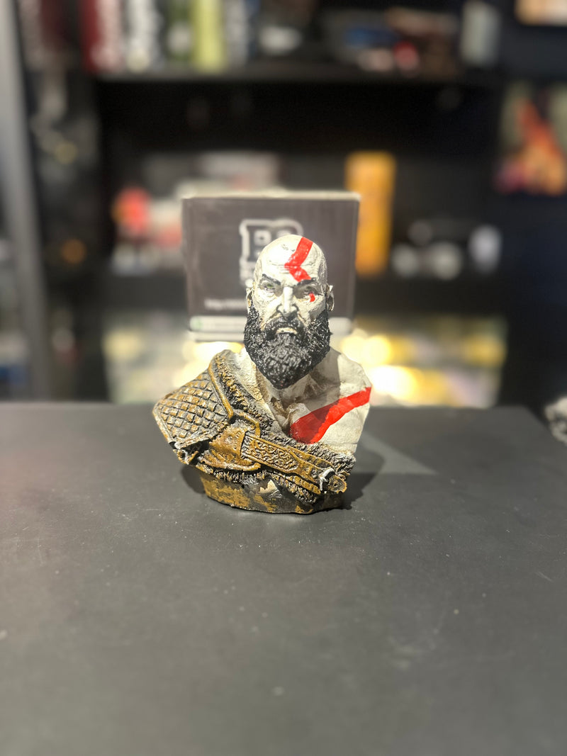 Boneco de Resina God Of War 4 Busto Kratos 14cm Resina - Pronta Entrega
