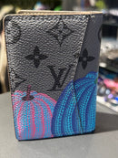 Carteira Louis Vuitton Yayoi Kusama Silver Blue - Pronta Entrega