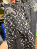 Calça Louis Vuitton Jeans Monogram Lavado Preto - Pronta Entrega