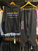 Conjunto TRAPSTAR Moletom Logo Colors Preto - Pronta Entrega