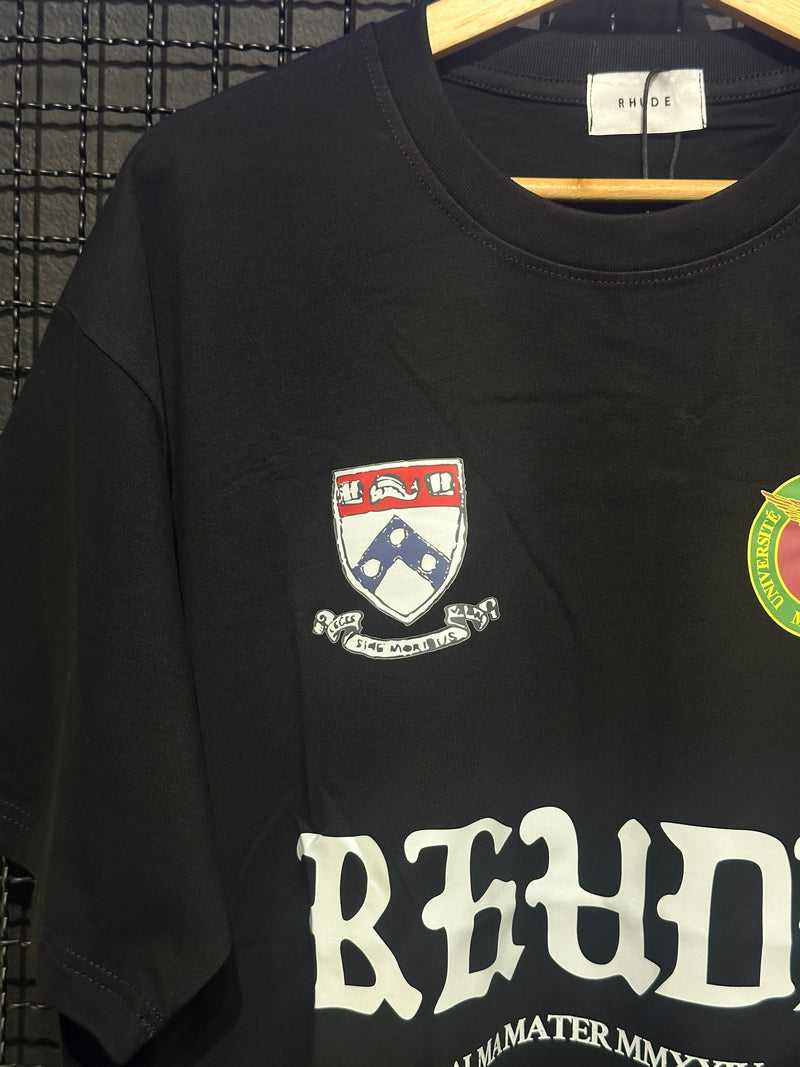 Camiseta Rhude Black Runway Script - Pronta Entrega