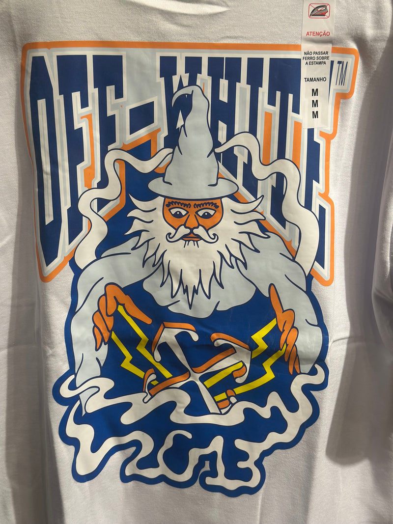 Camiseta Off-White Wizard Branca Oversize - Pronta Entrega