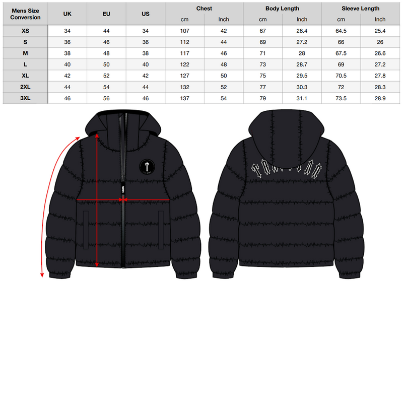Jaqueta Puffer Trapstar Iron Gate Black - Encomenda