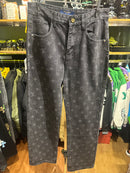 Calça Louis Vuitton Distressed Baggy Monogram Jeans - Pronta Entrega