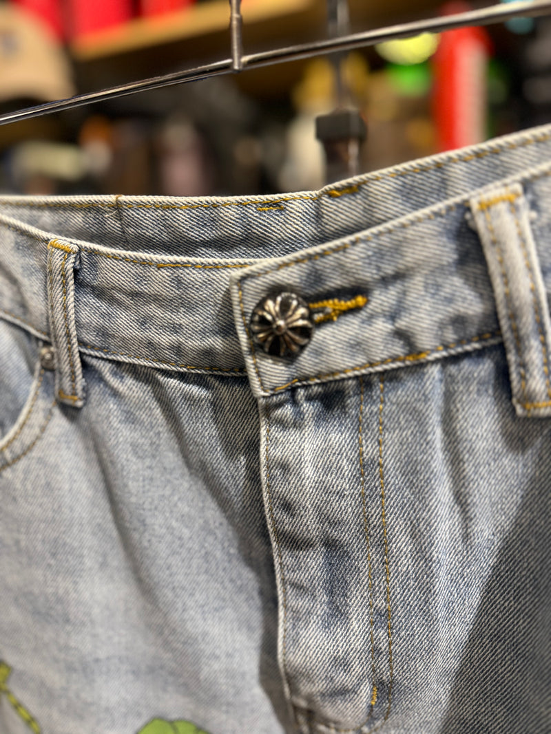 Calça Chrome Hearts Jeans Marinho Claro - Pronta Entrega