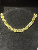 Corrente Cravejada Em Zicornia Cubica Dourada - Pronta Entrega