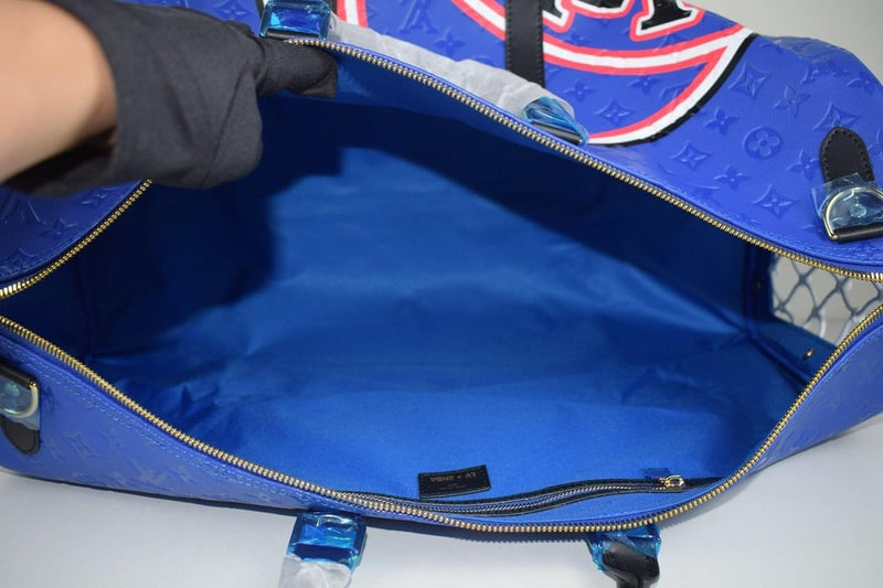 Louis Vuitton Keepall Bandouliere 55 NBA LV Blue Basketball Weekend Travel Bag - Encomenda