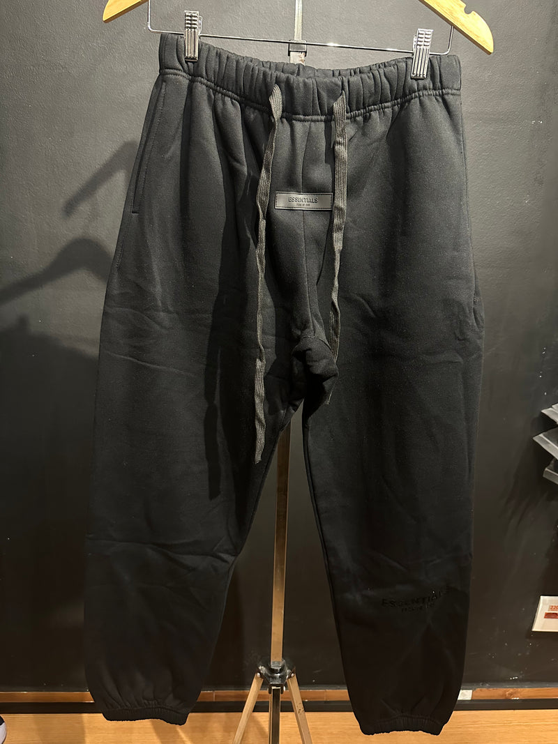 Calça Essentials Black Logo Black - Pronta Entrega