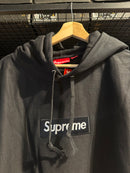 Moletom Supreme Box Logo com Capuz Preto - Pronta Entrega