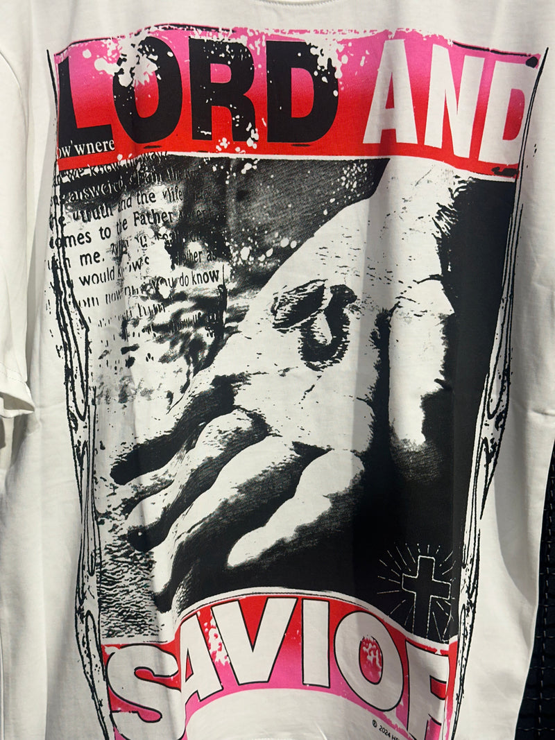 Camiseta Hellstar Jesus “Lord And Savior” White - Pronta Entrega