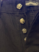 Calça Chrome Hearts Jeans Black Cruz Blue White - Pronta Entrega