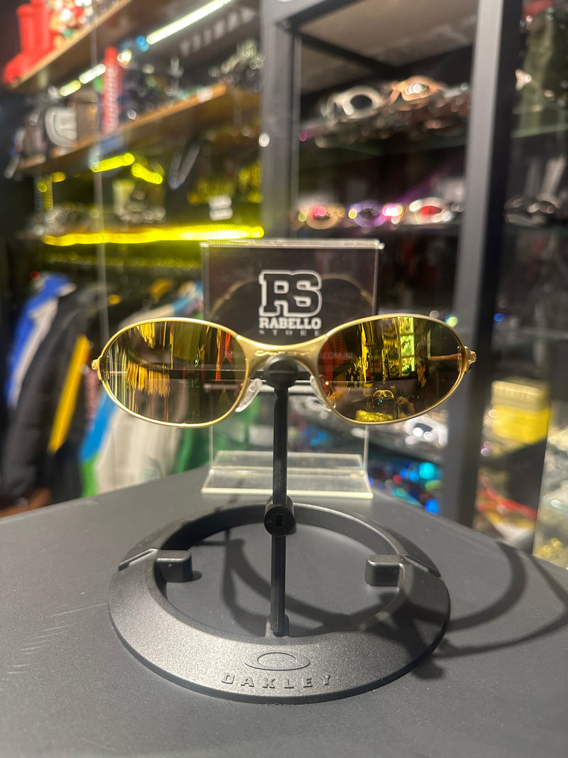 Óculos Oakley Wire Gold Lente Dourada - Pronta Entrega