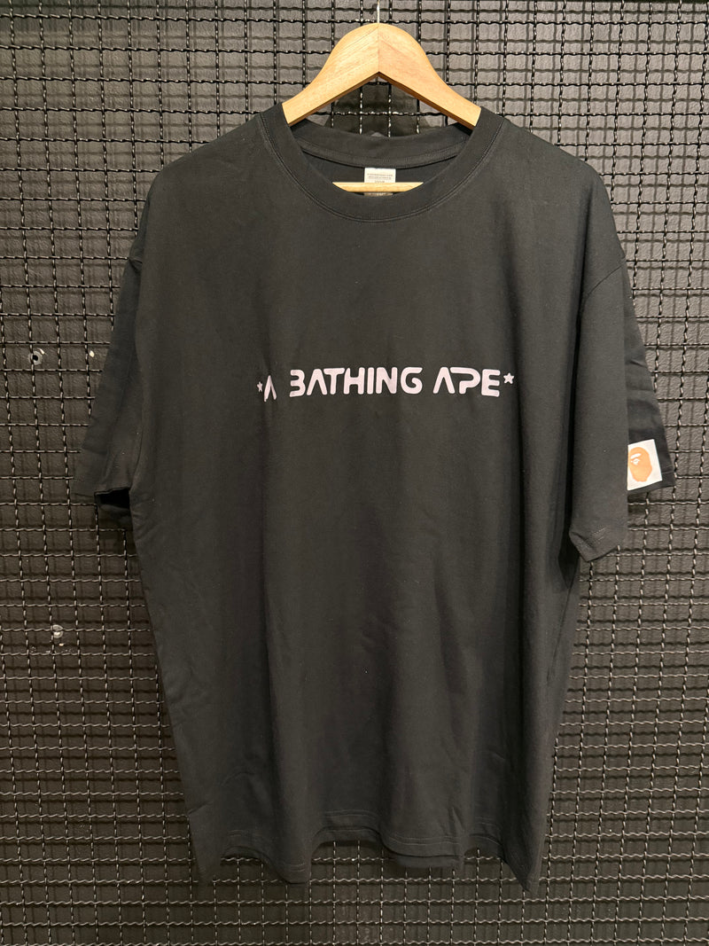 Camiseta BAPE A Bathing Ape Logo Space Black - Pronta Entrega