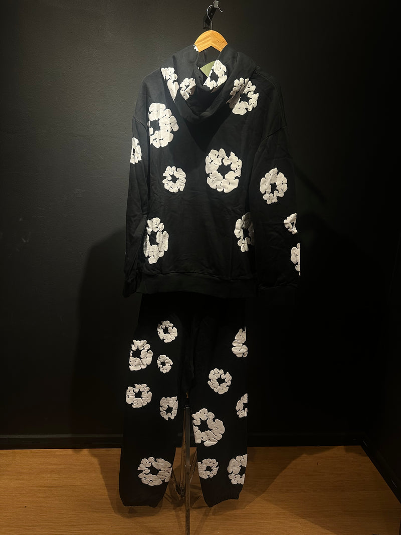 Conjunto Denim Tears Black/White Moletom + Calça - Pronta Entrega