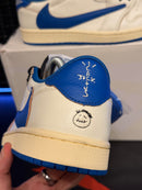 Tênis Nike Air Jordan 1 Low Travis Scott Fragment Military Blue - Pronta Entrega